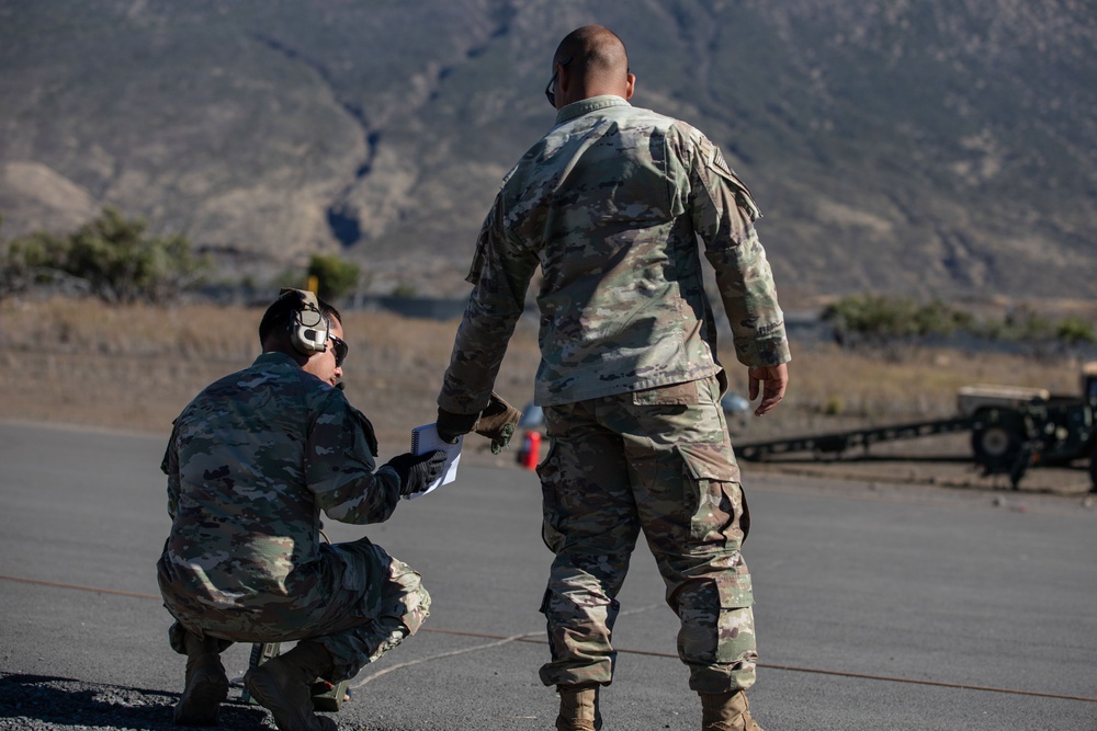 U.S. Army Soldiers and Marines launch an Unmanned Aircraft System during JPMRC 24-01