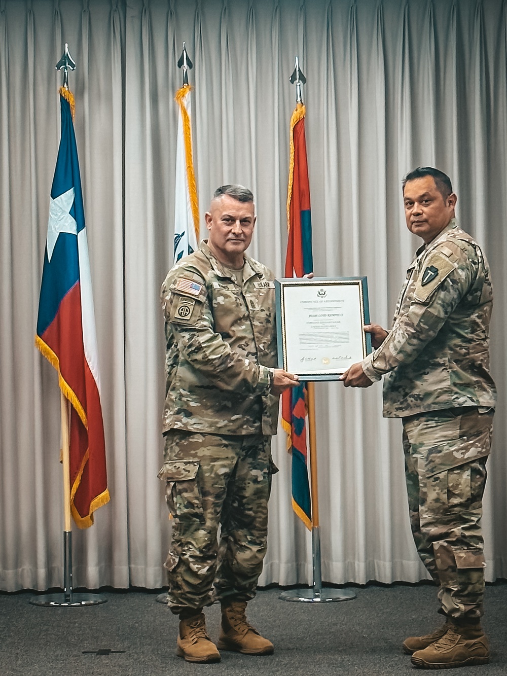 36th Infantry Division Headquarters and Headquarters Battalion hold change of responsibility ceremony