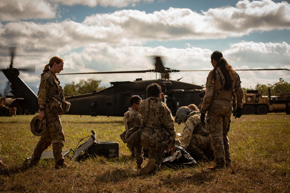 25th Infantry Division Soldiers practice MEDEVACs during 24-01