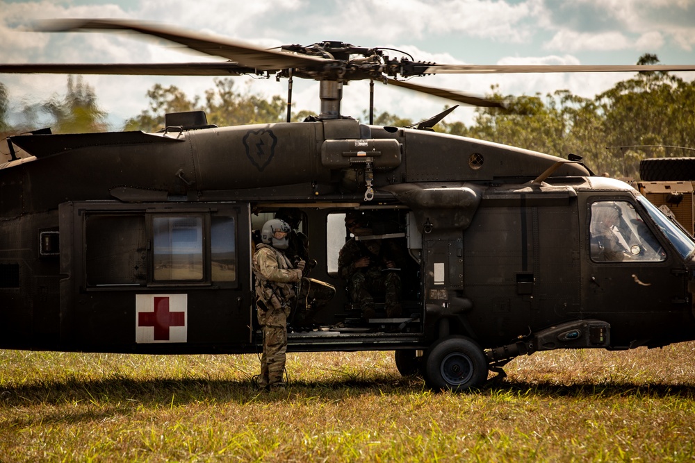 25th Infantry Division Soldiers practice MEDEVACs during 24-01