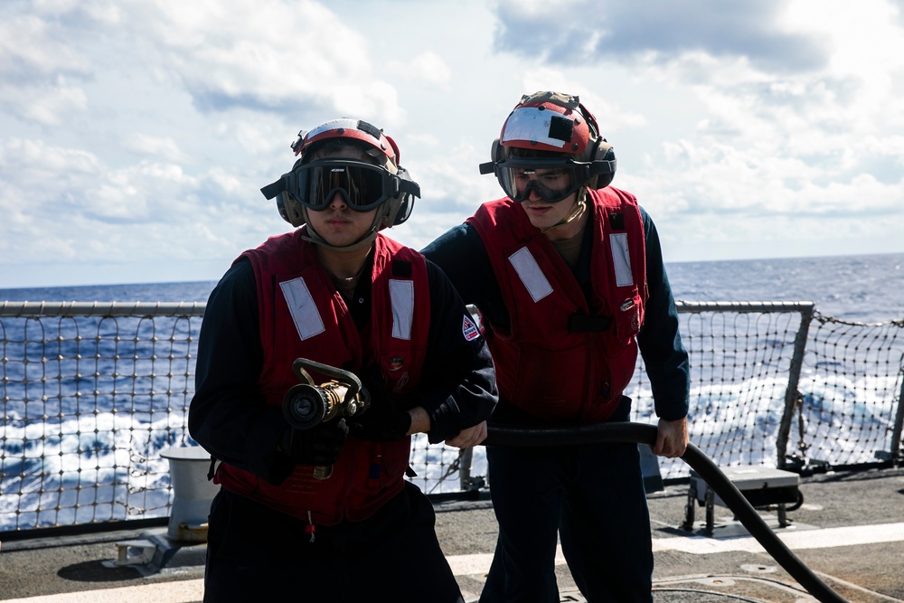 Sterett Aircraft Fire Fighting Drill