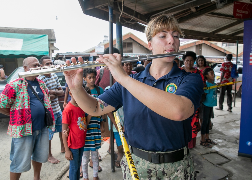 Pacific Partnership 2023: PP23 Woodwind Ensemble Perform at Labasa Market