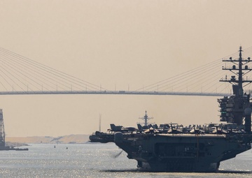 The Dwight D. Eisenhower Strike Group transits the Suez Canal
