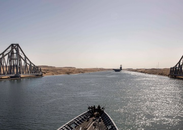The Dwight D. Eisenhower Strike Group transits the Suez Canal