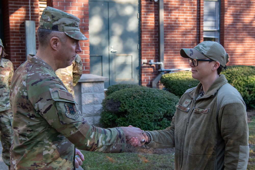 USAF Expeditionary Center command team visits Team Charleston