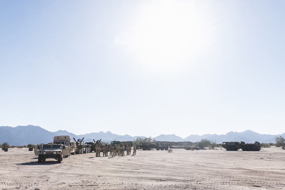 U.S. Marines with 8th Engineer Support Battalion Conduct Desert Convoy Operations