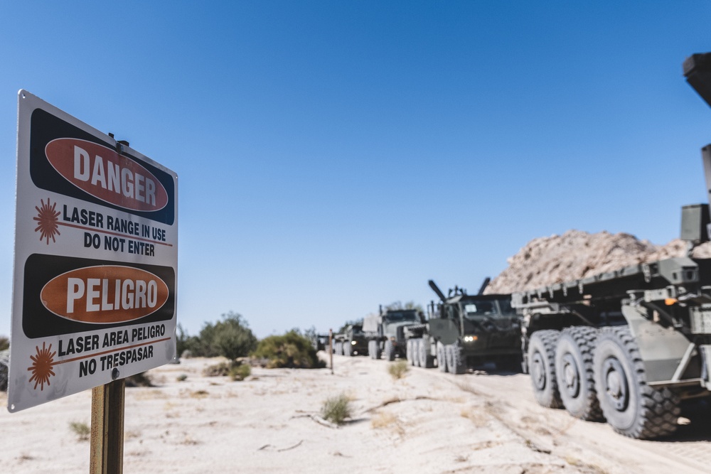 U.S. Marines with 8th Engineer Support Battalion Conduct Desert Convoy Operations