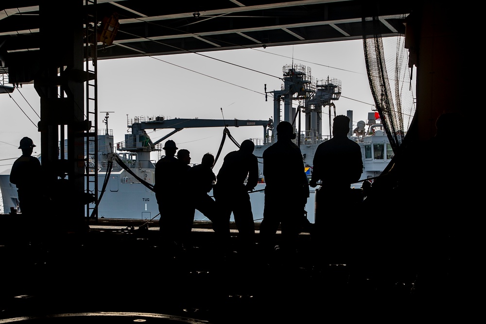 George Washington Conducts Replenishment At Sea