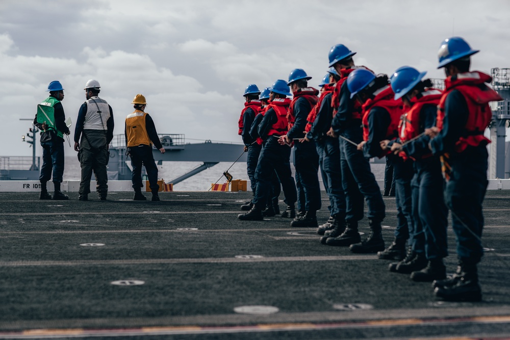 George Washington Conducts Replenishment At Sea