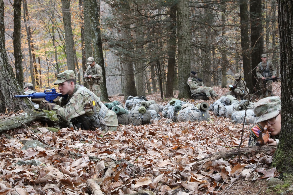 ROTC cadets go through situational training exercises