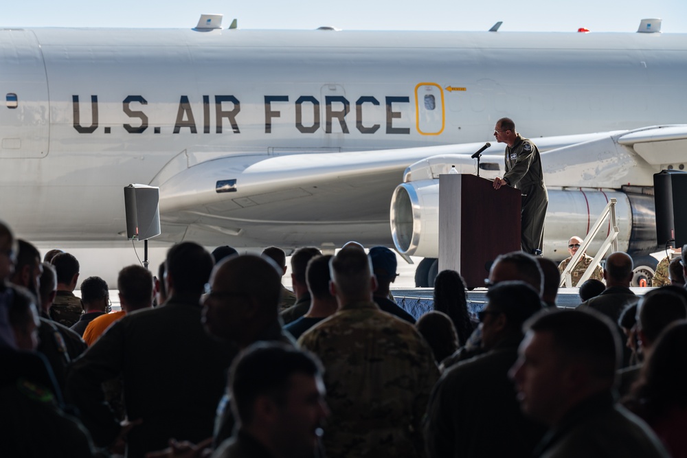 Photo of 116th Air Control Wing's Sunset Celebration event for the Joint STARS divesture