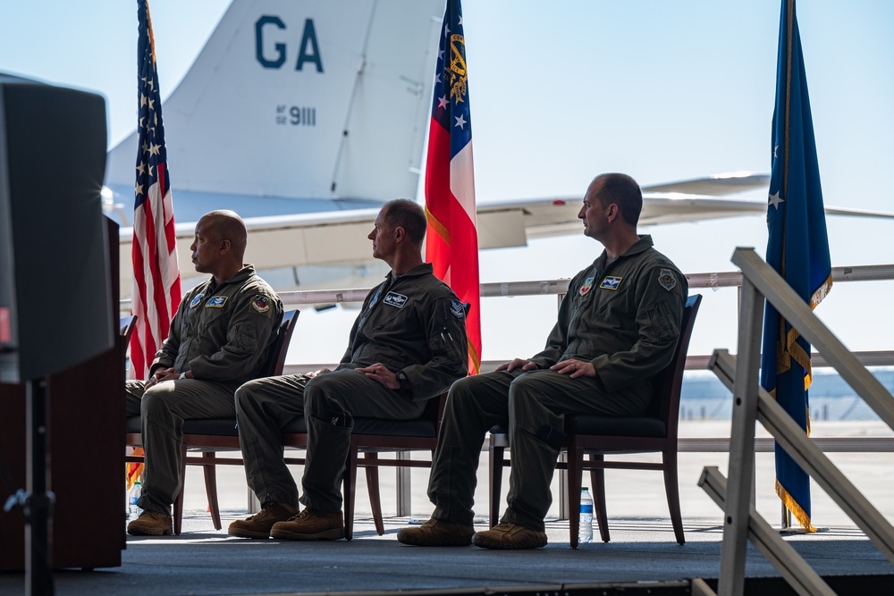 Photo of 116th Air Control Wing's Sunset Celebration event for the Joint STARS divesture