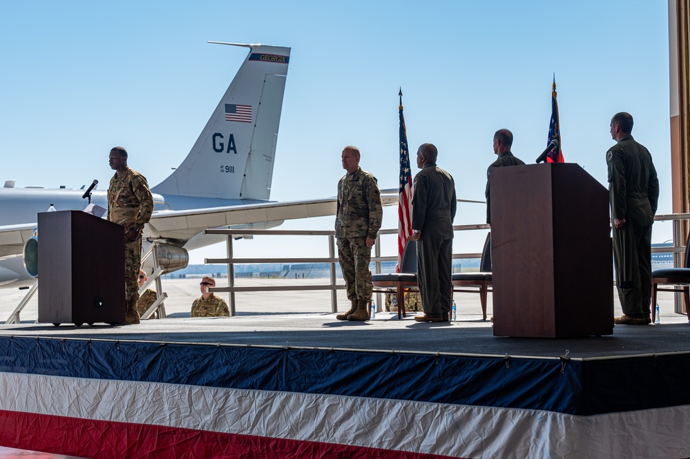 Photo of 116th Air Control Wing's Sunset Celebration event for the Joint STARS divesture