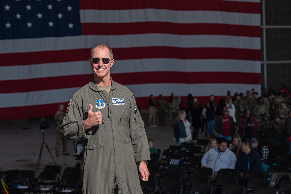 Photo of 116th Air Control Wing's sunset celebration event for the Joint STARS divesture