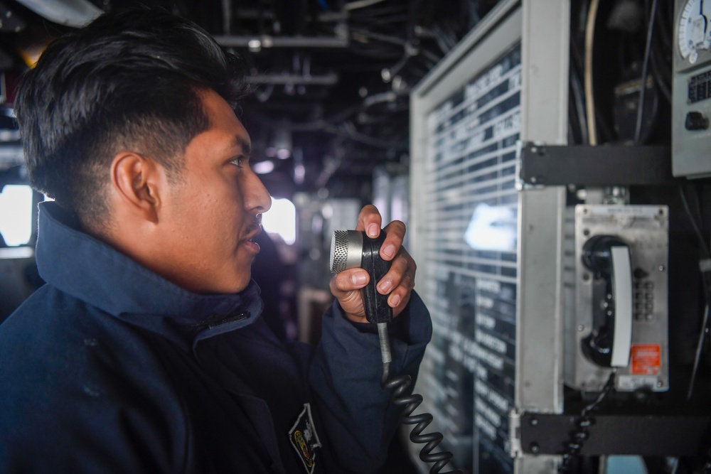 Boxer Boatswain's Mate in the Bridge