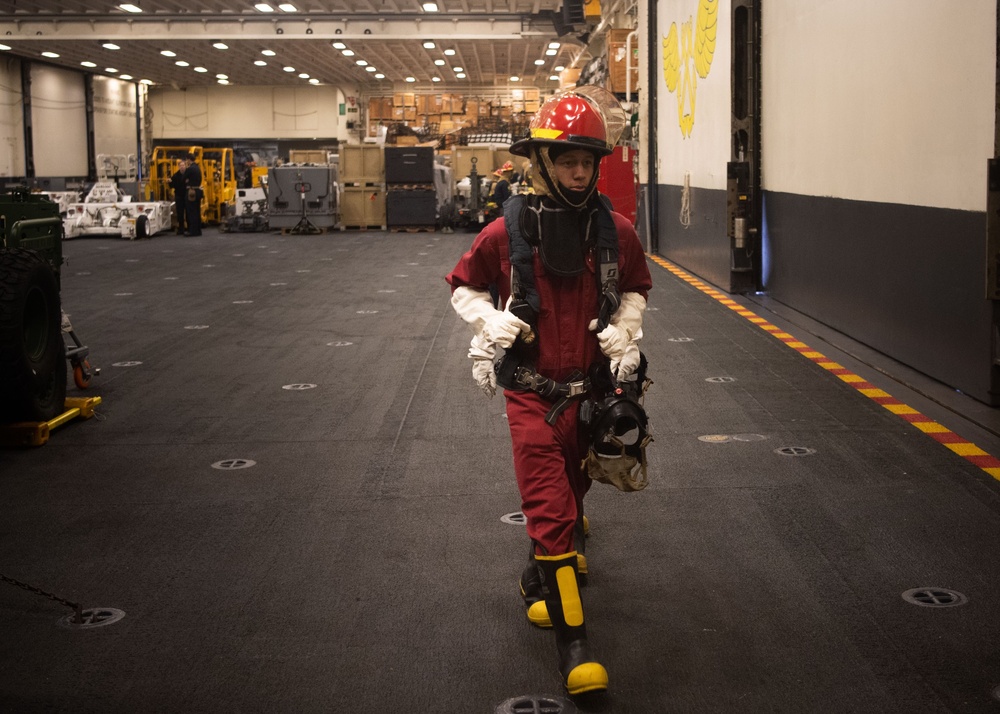 General Quarters Drill Aboard USS Boxer