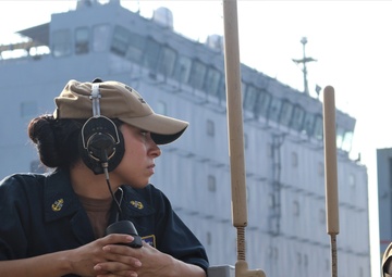 USS McFaul Conducts Replenishment-at-Sea with USNS Alan Shepard