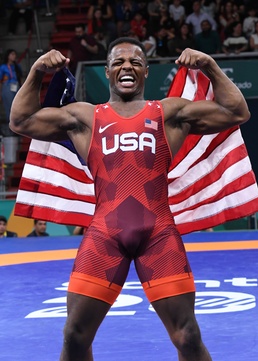 Spc. Kamal Bey wins the 77kg gold medal in Greco-Roman wrestling at the Pan American Games