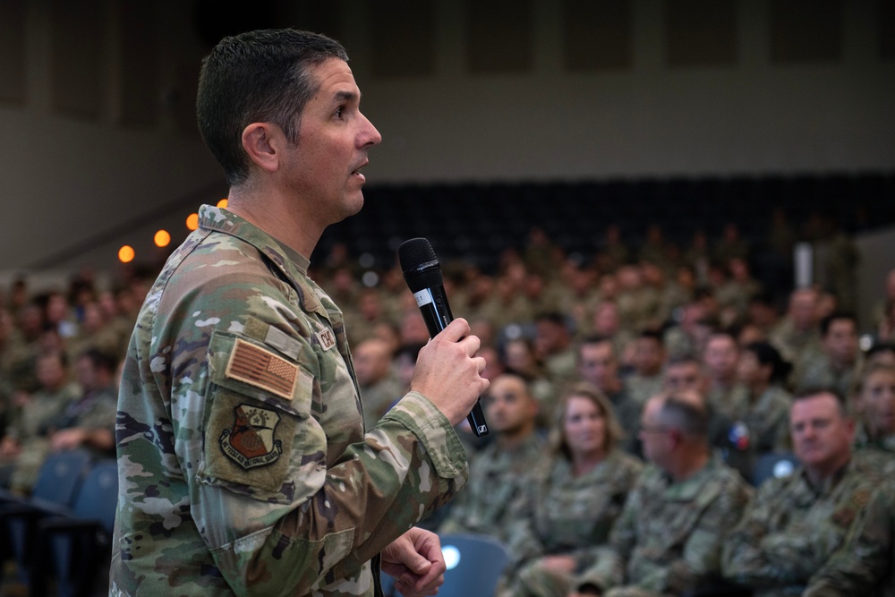 Brig. Gen. Camacho speaks at 149 FW all call