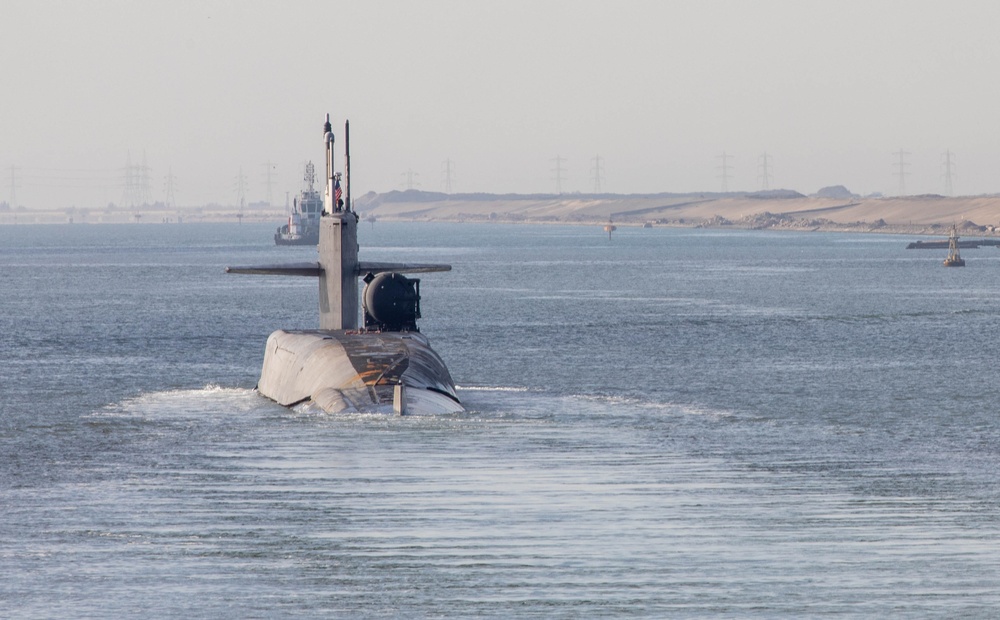 Ohio-Class Submarine Transits the Suez Canal, Nov. 5, 2023