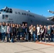 Spouses of members of the 182nd Operations Group fly on a C-130H3