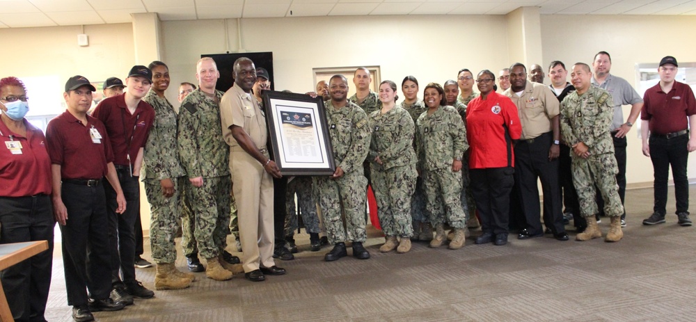 Naval Weapons Station Yorktown's Scudder Hall receives 5-star galley accreditation