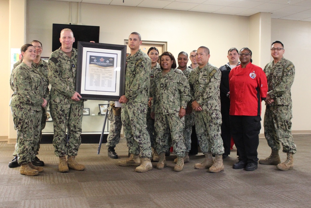 Naval Weapons Station Yorktown's Scudder Hall receives 5-star galley accreditation