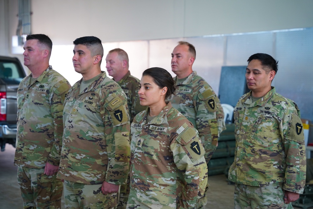 36th Infantry Division Chemical Warrant Officer promotes