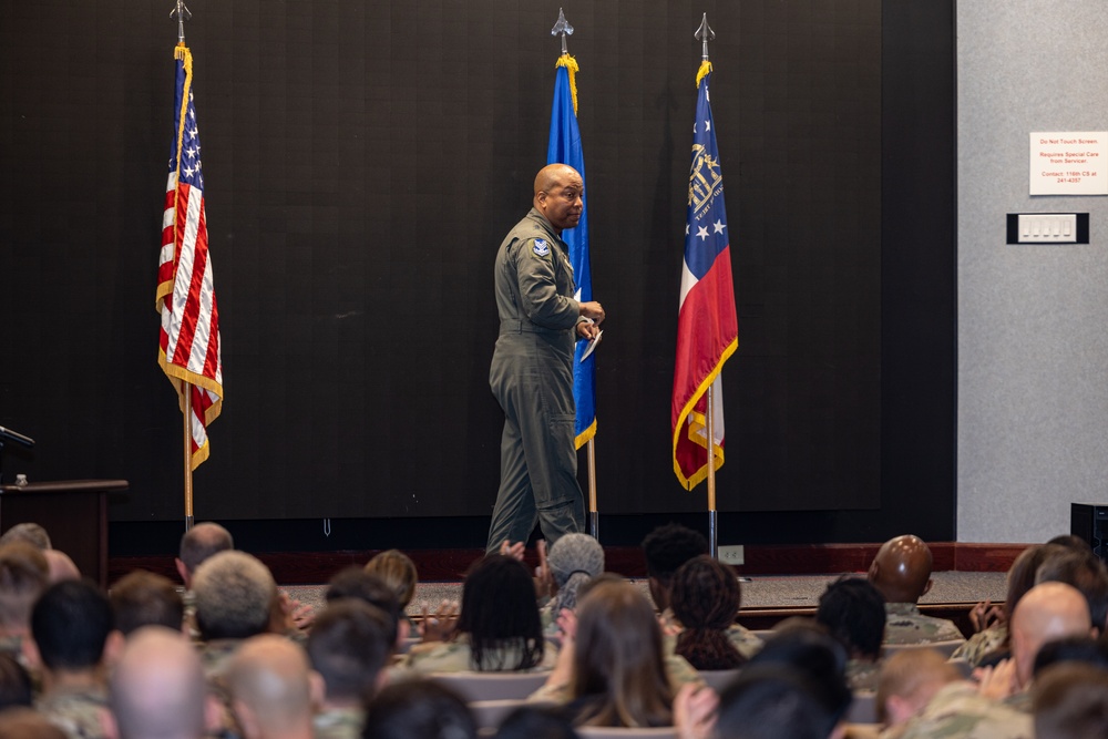 Photo of 116th Air Control Wing promotions and awards ceremony