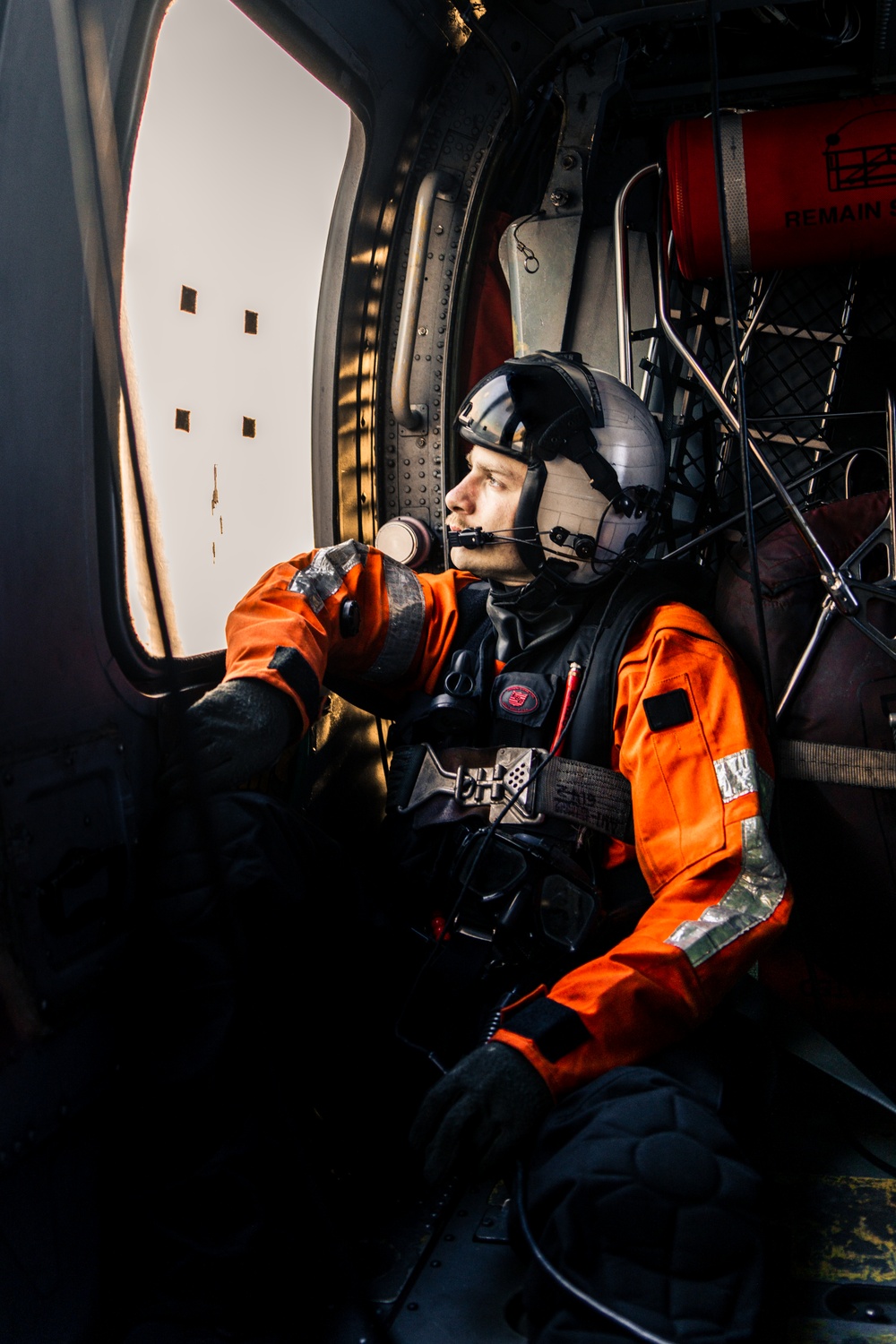 George Washington SAR Swimmer Keeps Watch