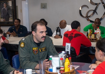 USS Ronald Reagan (CVN 76) Sailors host an officer round table event