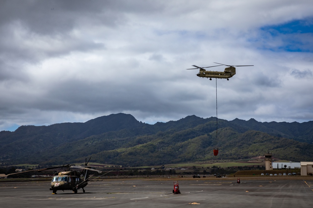 Hawaii Army National Guard Provides Aerial Fire Suppression for Mililani Wildfire