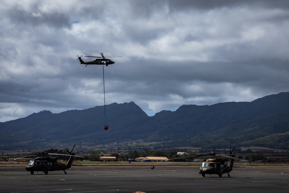 Hawaii Army National Guard Provides Aerial Fire Suppression for Mililani Wildfire