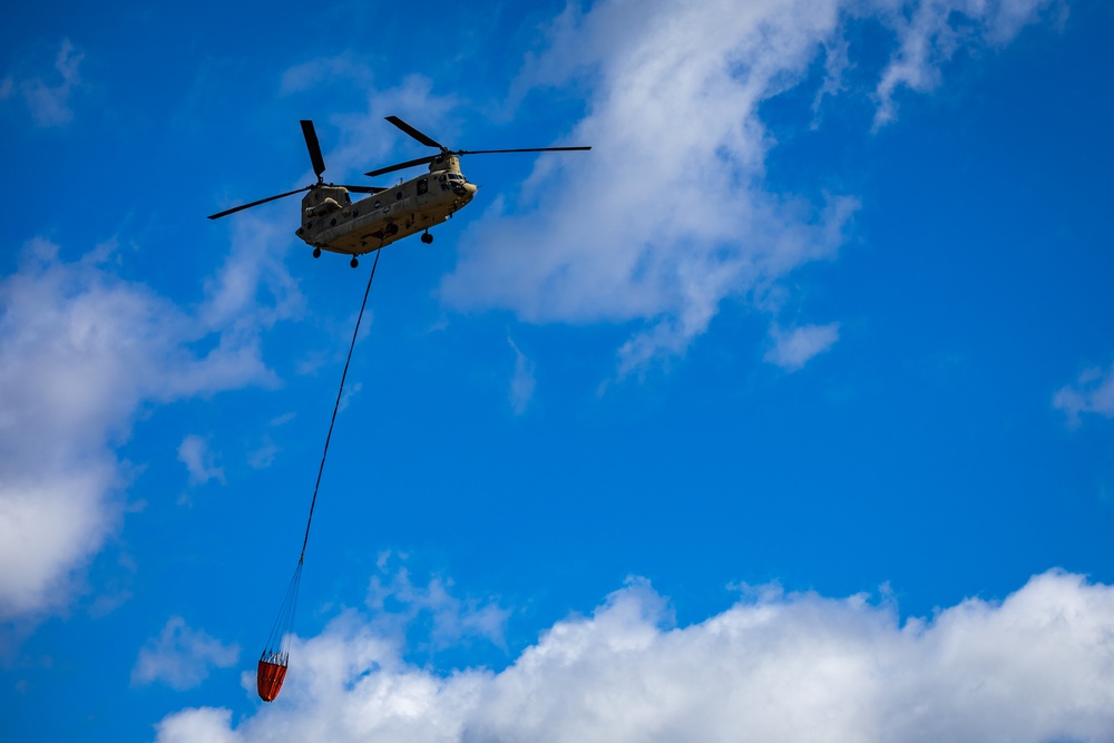 Hawaii Army National Guard Provides Aerial Fire Suppression for Mililani Wildfire