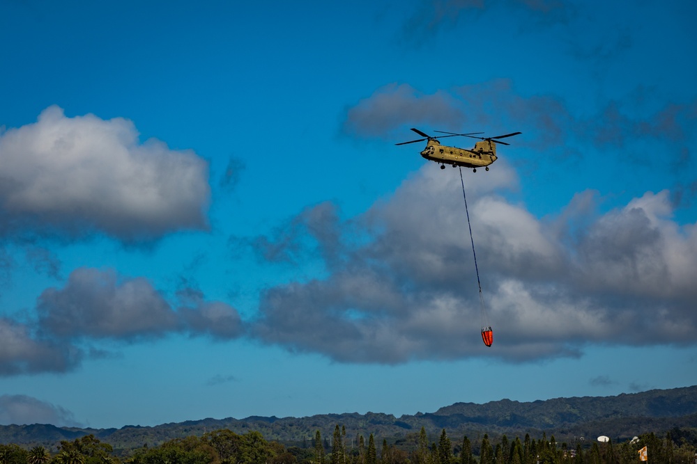 Hawaii Army National Guard Provides Aerial Fire Suppression for Mililani Wildfire