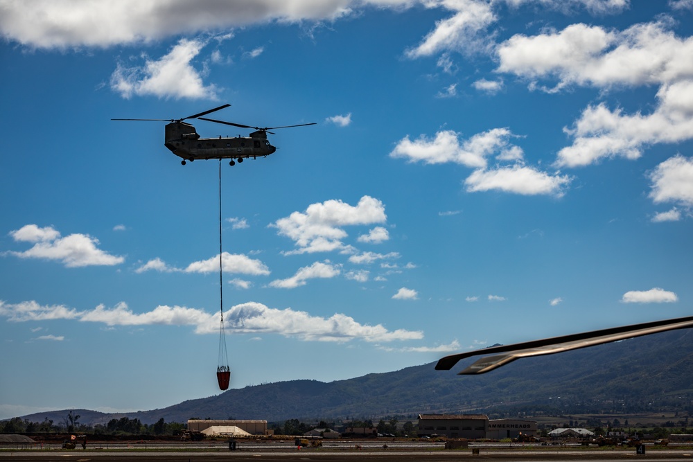 Hawaii Army National Guard Provides Aerial Fire Suppression for Mililani Wildfire