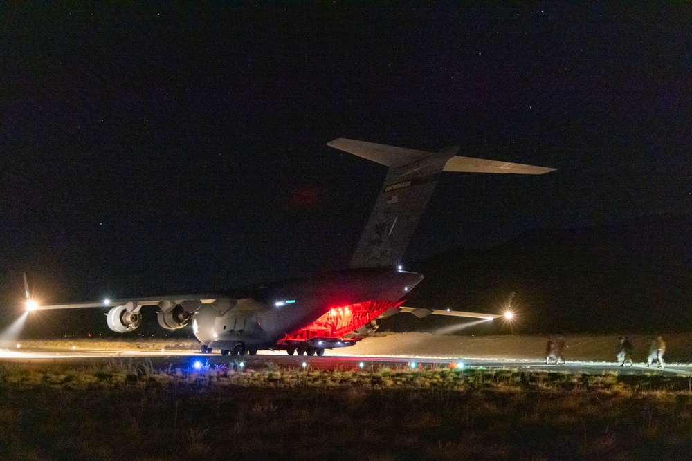 25th ID Soldiers Conduct Air Assault, C-130 Unloading during JPMRC 24-01