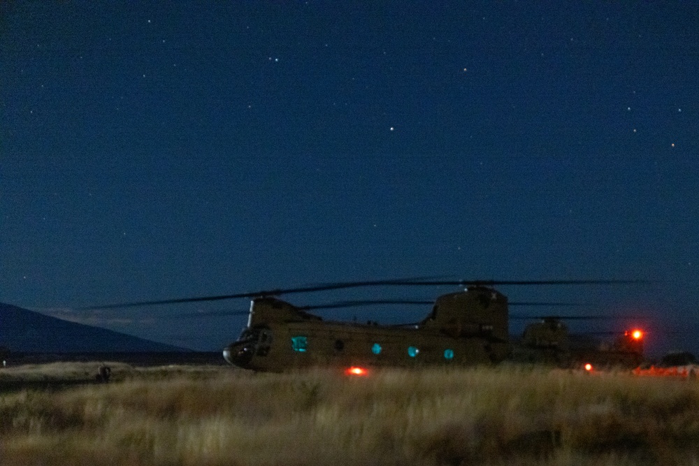 25th ID Soldiers Conduct Air Assault, C-130 Unloading during JPMRC 24-01