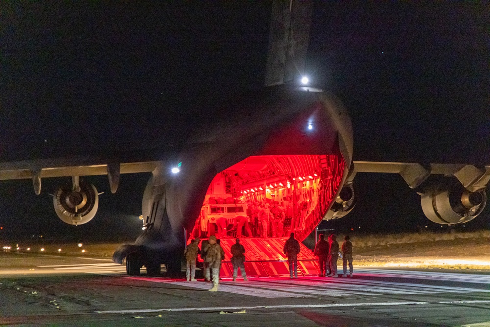 25th ID Soldiers Conduct Air Assault, C-130 Unloading during JPMRC 24-01