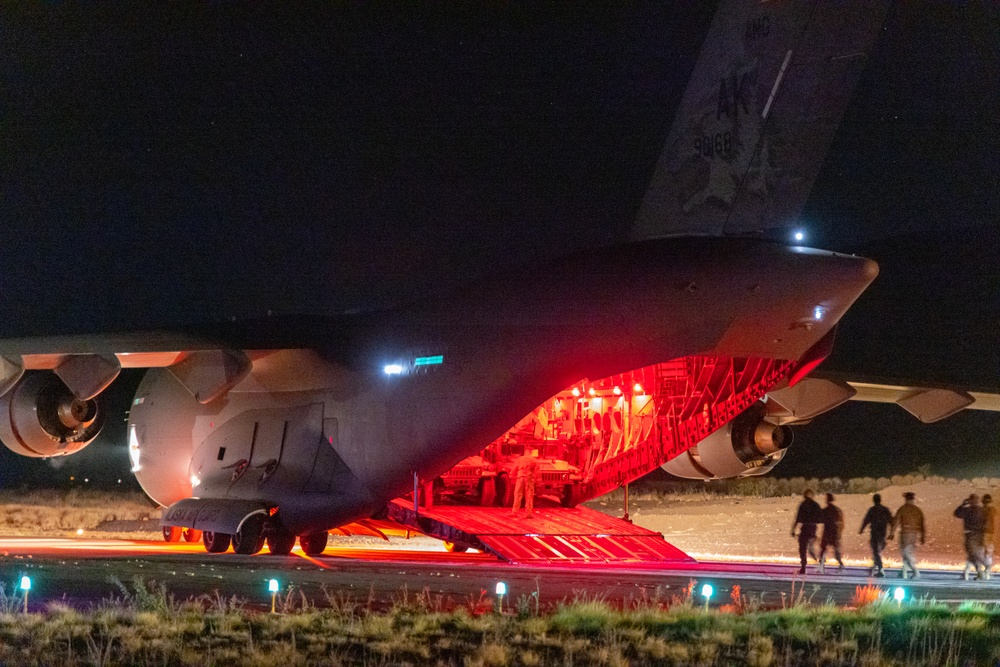 25th ID Soldiers Conduct Air Assault, C-130 Unloading during JPMRC 24-01