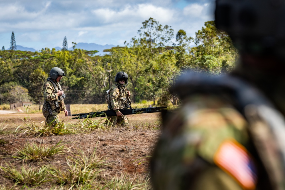 Hawaii Army National Guard UH-60M Black Hawks Conduct Medevac Operations in JPMRC 24-01