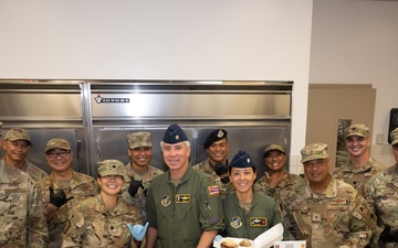 154th Wing Leadership Serves Holiday Meal