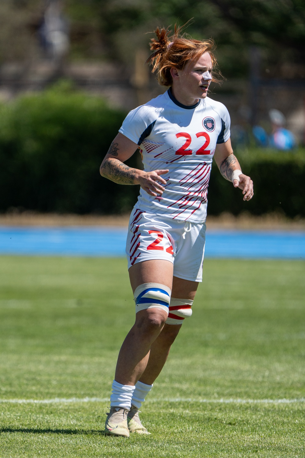 1st Lt. Sam Sullivan and Sgt. Joanne Fa'avesi help U.S. Women's Rugby 7s team win the gold medal at the Pan American Games