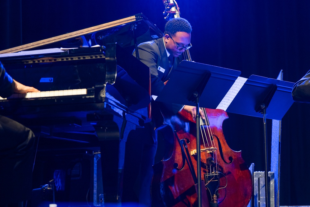 Musician 1st Class William Ledbetter performs at Fitzgerald Performing Arts Center