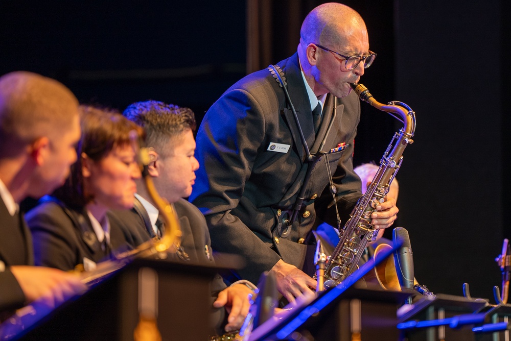 Musician 1st Class Franklin Silva performs at Fitzgerald Performing Arts Center