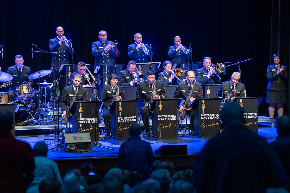 The US Navy Band Commodores perform at Fitzgerald Performing Arts Center