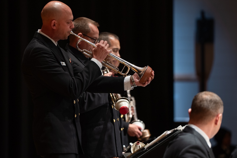 Chief Musician Jonathan Barnes performs at Valdosta State University College of the Arts