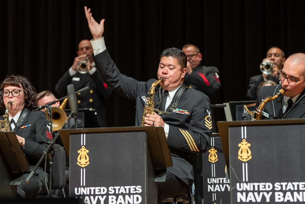 The US Navy Band Commodores perform at Valdosta State University College of the Arts