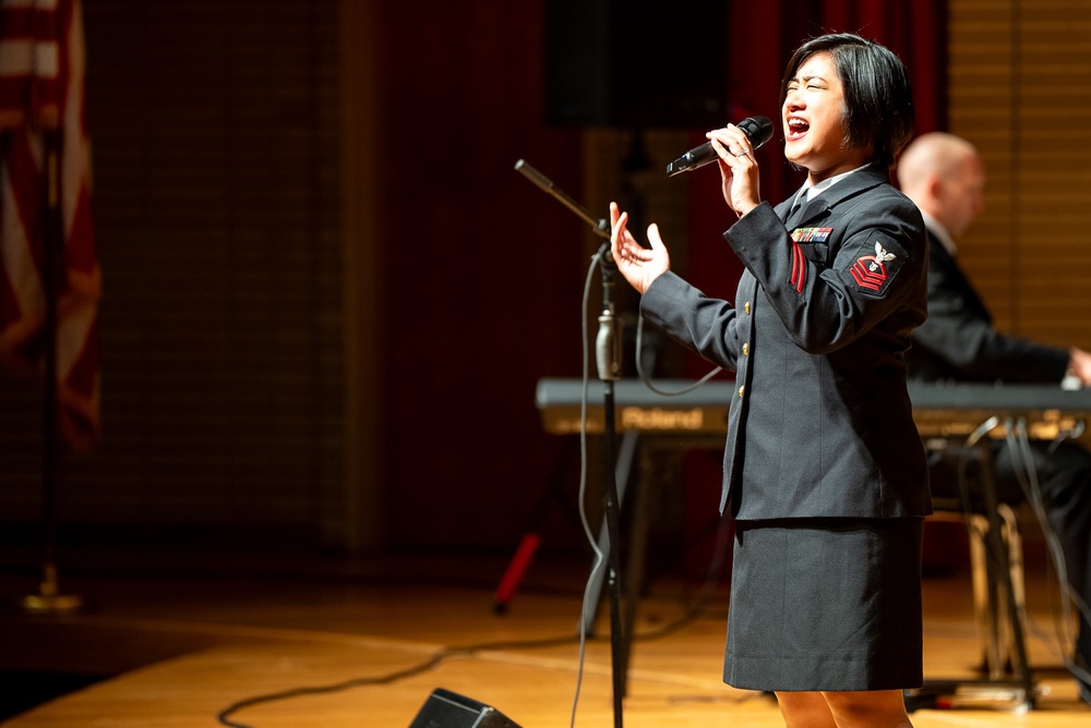 Chief Musician Kristine Hsia performs at Valdosta State University College of the Arts