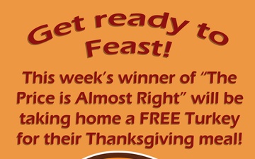 Price is Almost Right Turkey Give away Thanksgiving